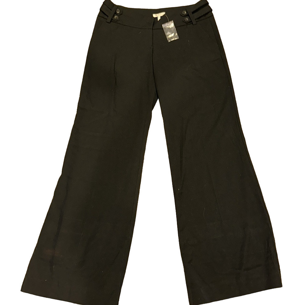 BCBGengeration BLACK WIDE LEG TROUSERS